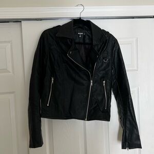 Missguided Tall Black Leather Jacket